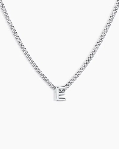 Gorjana Wilder Mini Alphabet Necklace In Silver Plated