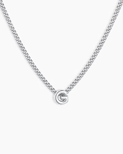 Gorjana Wilder Mini Alphabet Necklace In Silver Plated