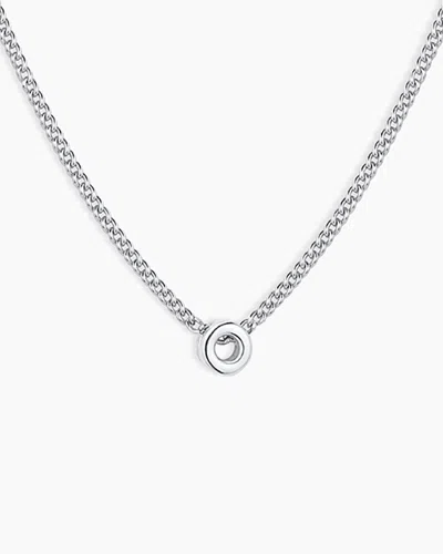 Gorjana Wilder Mini Alphabet Necklace In Silver Plated