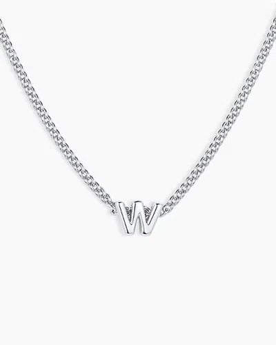 Gorjana Wilder Mini Alphabet Necklace In Silver Plated