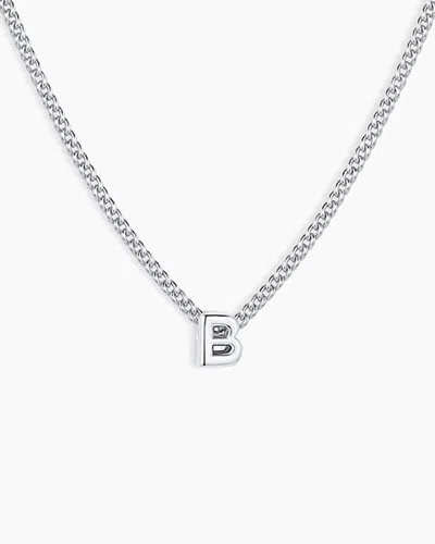 Gorjana Wilder Mini Alphabet Necklace In Silver Plated