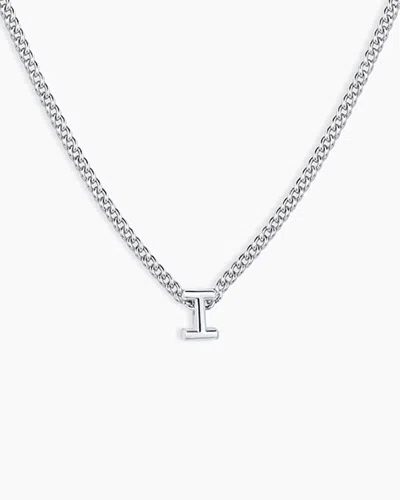 Gorjana Wilder Mini Alphabet Necklace In Silver Plated