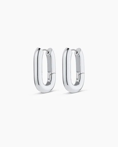Gorjana Zoey Statement Hoops In Silver Plated