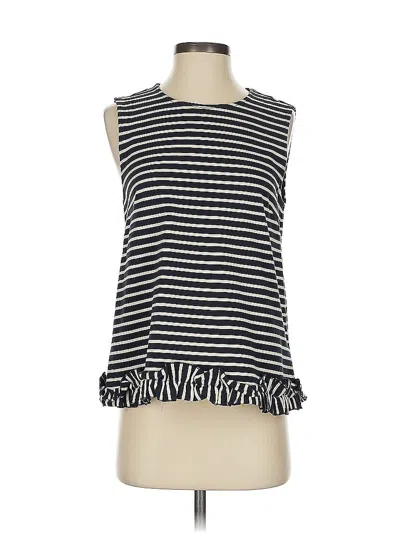 Pre-owned Gorman Sleeveless Top Black Ruffles Neckline Tops