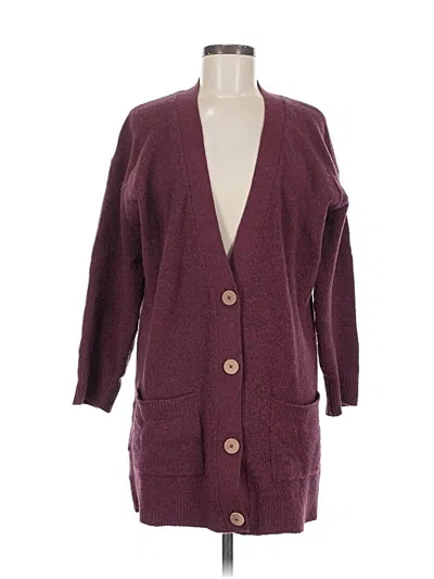 Pre-owned Gorman Wool Cardigan Sweater In Burgundy