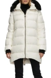 Gorski Apres-ski Horizontal Jacket With Detachable Genuine Shearling Hood Trim In Neutral