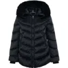 Gorski Apres-ski Jacket With Detachable Lamb Hood Trim In Black