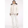 Gorski Apres-ski Jacket With Detachable Lamb Hood Trim In Neutral