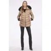 Gorski Apres-ski Jacket With Detachable Toscana Hood Trim In Brown