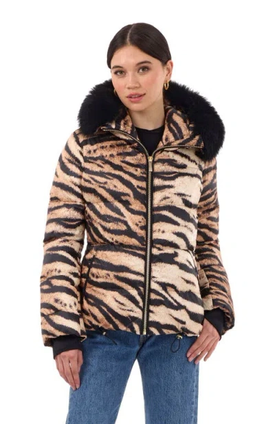 Gorski Apres-ski Jacket With Detachable Toscana Hood Trim In Multi