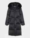 Gorski Apres-ski Jacket With Detachable Toscana Lamb Shearling Hood Trim In Black