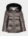 Gorski Apres-ski Jacket With Detachable Toscana Lamb Shearling Hood Trim In Gray