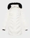 Gorski Apres-ski Jacket With Detachable Toscana Lamb Shearling Hood Trim In Ivory/black