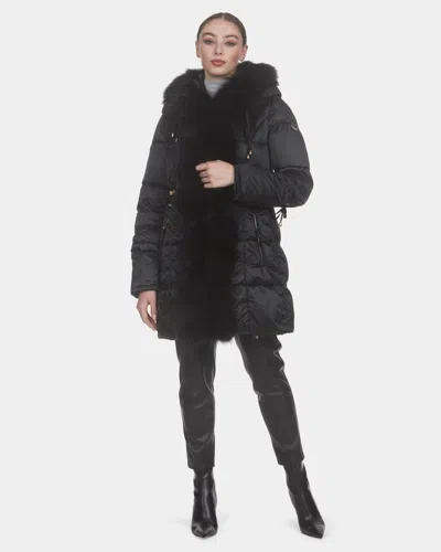 Gorski Apres-ski Jacket With Fox Sections Tuxedo In Black