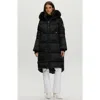 Gorski Apres-ski Long Coat With Detachable Trim In Black