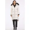 Gorski Apres-ski Long Coat With Detachable Trim In White