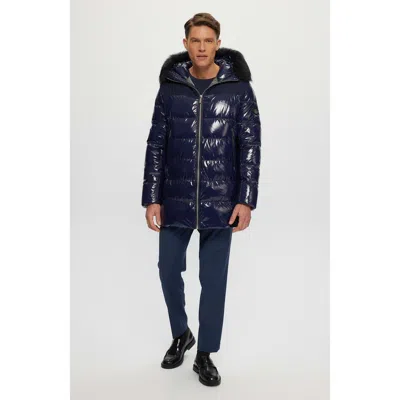 Gorski Après-ski Parka With Detachable Trim In Blue