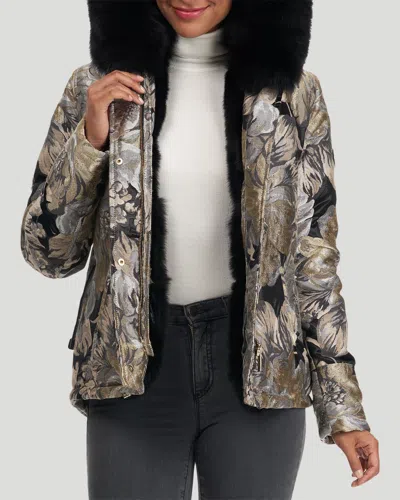 Gorski Apres-ski Parka With Fox Front And Hood Trim In Multi