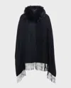 Gorski Cashmere & Lamb Shearling Stole In Black