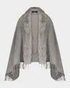Gorski Cashmere & Toscana Lamb Stole In Gray
