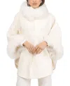 Gorski Select Wool & Lamb Cape In Neutral