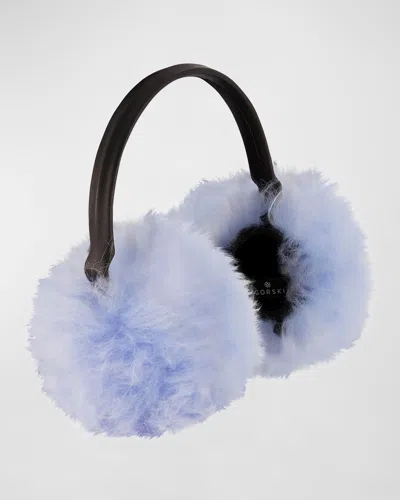 Gorski Cashmere Goat Earmuffs In Light Blue