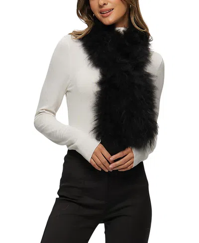 Gorski Cashmere Goat Knit Pull-through Scarf In Black
