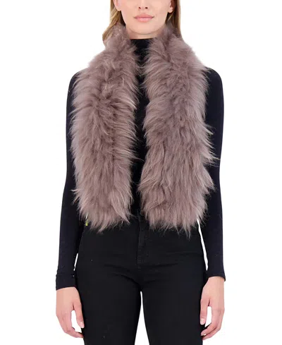 Gorski Cashmere Goat Knit Pull-through Scarf In Brown