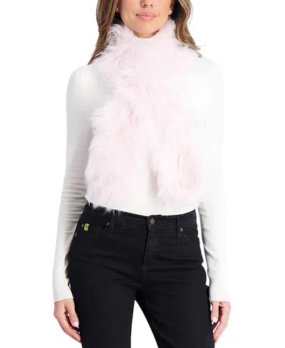 Gorski Cashmere Goat Knit Pull-through Scarf In Pink