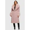 Gorski Mixed-fur Long Stroller Coat In Pink