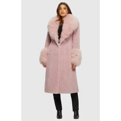 Gorski Cashmere Goat Short Coat In Pink