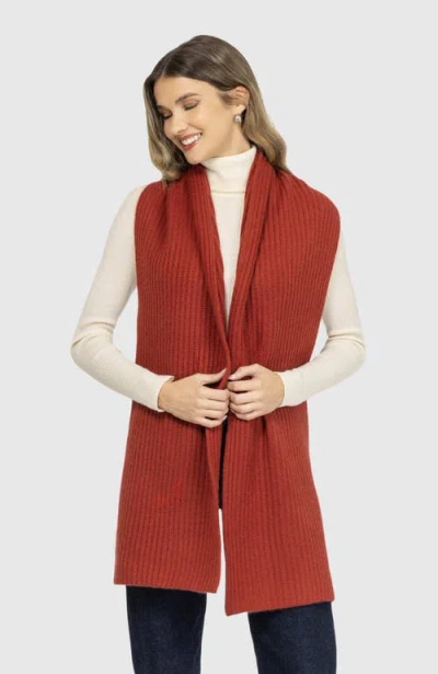 Gorski Cashmere Knit Scarf In Brown
