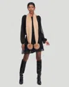 Gorski Cashmere Scarf With Fox Pompom In Black