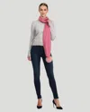 Gorski Cashmere Scarf With Fox Pompom In Pink