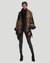 Gorski Cashmere Stole With Fox Top And Bottom In Multi