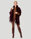 Gorski Cashmere Stole With Fox Trim In Pink
