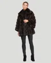Gorski Chevron Russian Sable Jacket In Multi
