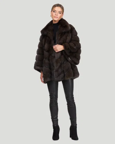 Gorski Chevron Russian Sable Jacket In Multi