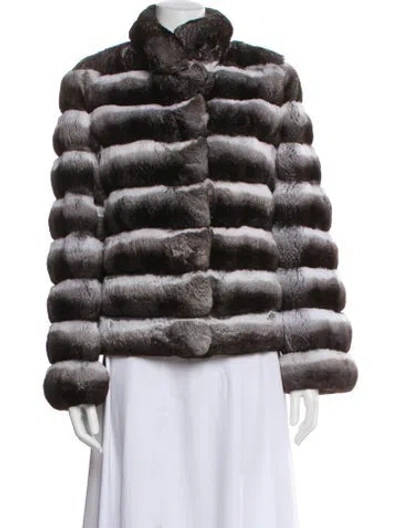 Pre-owned Gorski Chinchilla Fur Jacket In Multi