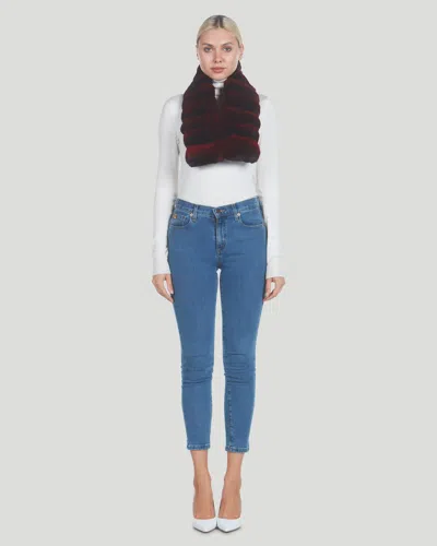 Gorski Chinchilla Scarf In Red