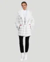 Gorski Classic Chinchilla Coat In White