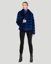 Gorski Classic Chinchilla Fur Jacket In Blue