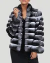 Gorski Classic Chinchilla Fur Jacket In Grey