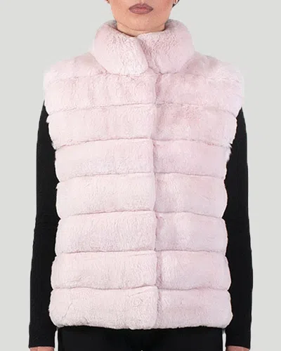Gorski Classic Chinchilla Fur Vest In Gold