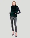 Gorski Classic Chinchilla Fur Vest In Green