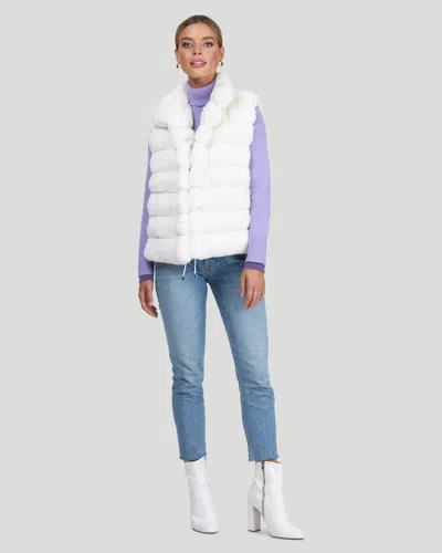 Gorski Classic Chinchilla Fur Vest In White