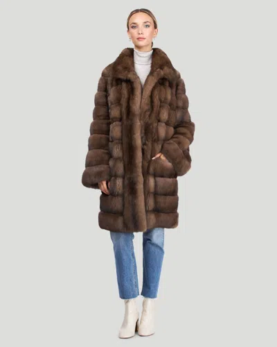 Gorski Classic Russian Sable Coat In Gold