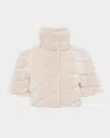 Gorski Diagonal Select Lamb Shearling Bolero Jacket In Gold
