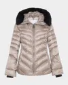 Gorski Down Apres-ski Jacket With Detachable Toscana Lamb Hood Trim In Multi