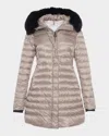 Gorski Down Apres-ski Jacket With Detachable Toscana Lamb Hood Trim In Nude